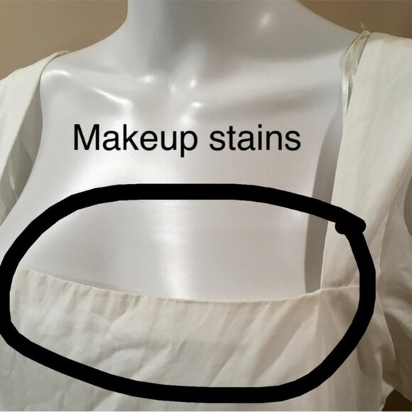 ASTR The Label Women Size L Puff Short Sleeve White  Tiered Midi Dress New - Picture 6 of 7